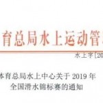 2019年全国滑水锦标赛通知